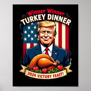 Affiche Humour Drôle Trump Gagnant Dîner Dîner Turquie