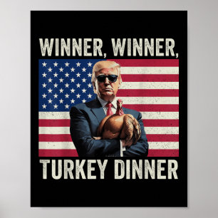 Affiche Humour Drôle Trump Gagnant Dîner Dîner Turquie