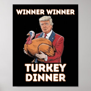 Affiche Humour Drôle Trump Gagnant Dîner Dîner Turquie