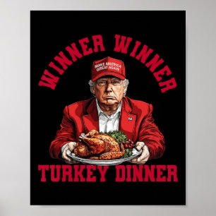 Affiche Humour Drôle Trump Gagnant Dîner Dîner Turquie