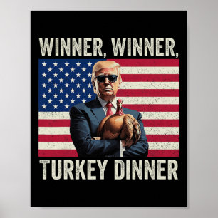 Affiche Humour Drôle Trump Gagnant Dîner Dîner Turquie