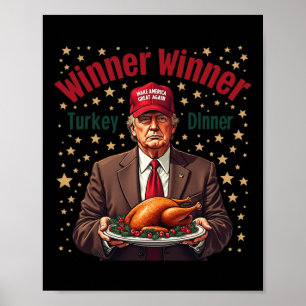 Affiche Humour Drôle Trump Gagnant Dîner Dîner Turquie