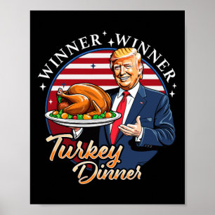 Affiche Humour Drôle Trump Gagnant Dîner Dîner Turquie