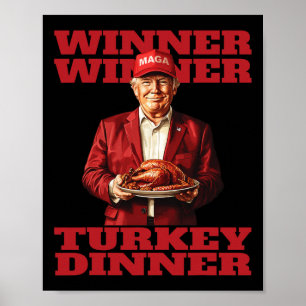 Affiche Humour Drôle Trump Gagnant Dîner Dîner Turquie
