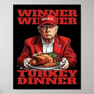 Affiche Humour Drôle Trump Gagnant Dîner Dîner Turquie