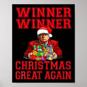 Affiche Humour Drôle Trump Gagnant Gagnant Noël Super Noël