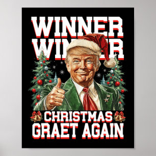 Affiche Humour Drôle Trump gagnant Noël Grand Ag