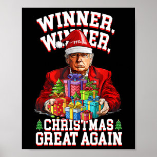 Affiche Humour Drôle Trump gagnant Noël Grand Ag