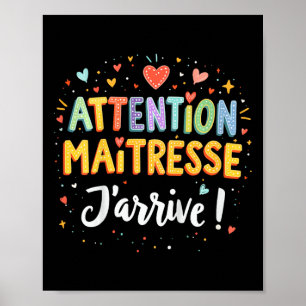 Affiche Humour Enfantin Enfant Rentrée Scolaire Attention 