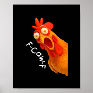 Affiche Humour gothique drôle F-Caw-F corbeau