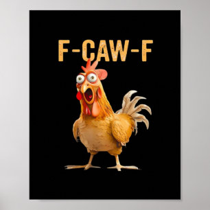 Affiche Humour gothique drôle Style Corbeau F Croassement