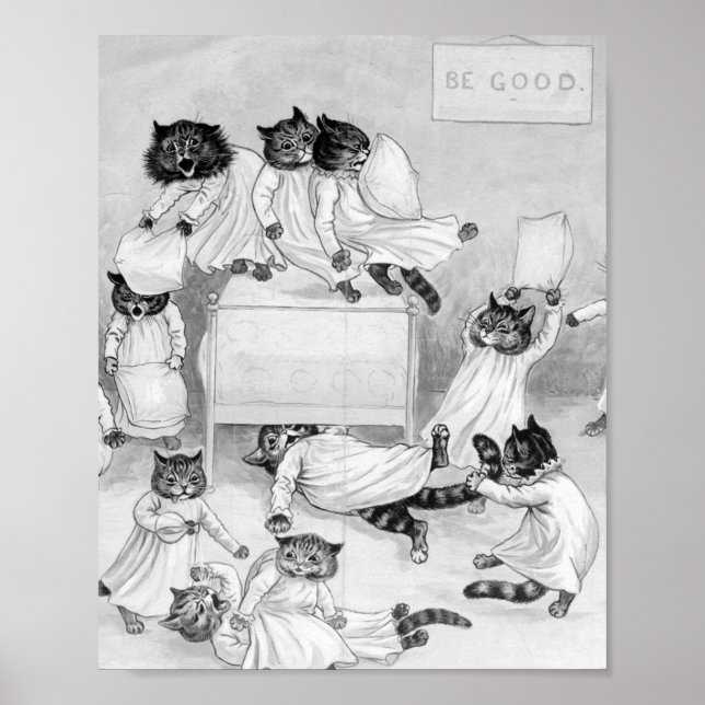 Affiche Humour Louis Wain Cat (Devant)