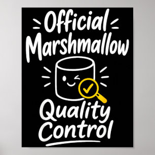 Affiche humour marshmallow feu de camp s'mores