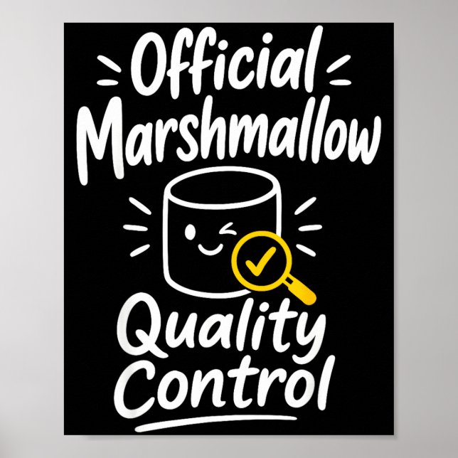 Affiche humour marshmallow feu de camp s'mores  (Devant)