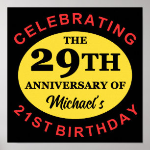 Affiche Humour personnalisé 50e anniversaire