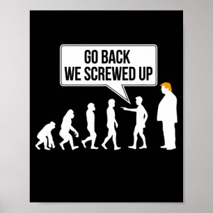 Affiche Humour politique anti-trump évolution drôle