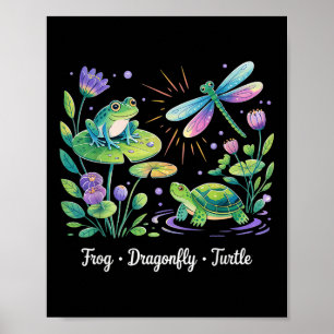 Affiche Humour politique subtil Grenouille libellule Tortu