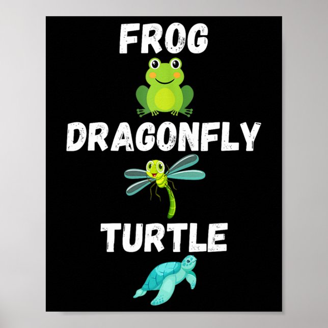 Affiche Humour politique subtil Grenouille libellule Tortu (Devant)