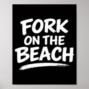 Affiche Humour sarcastique de gag drôle de blague de plage