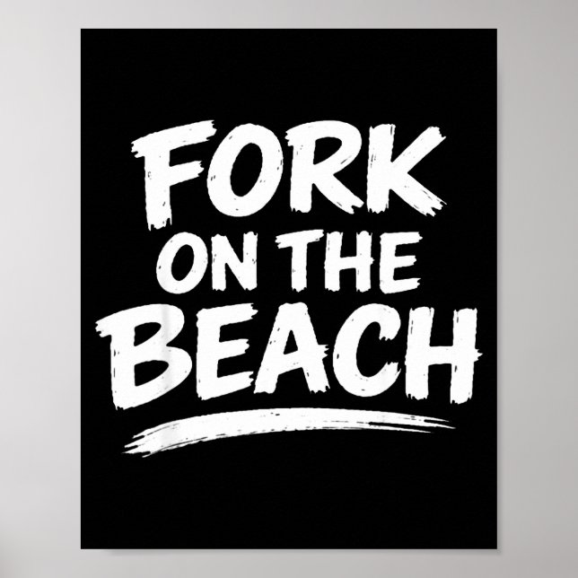 Affiche Humour sarcastique de gag drôle de blague de plage (Devant)