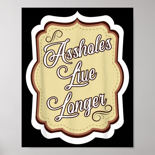 Affiche Humour sarcastique drôle citation sarcasme trous e (Devant)