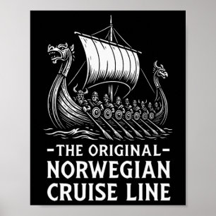Affiche Humour Viking original de la ligne de croisière no