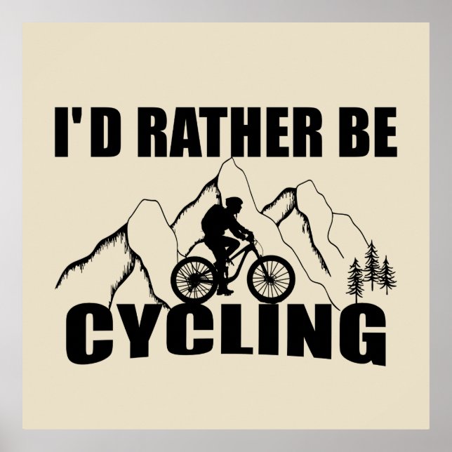 Affiche Humour VTT - Cyclisme Drôle (Devant)