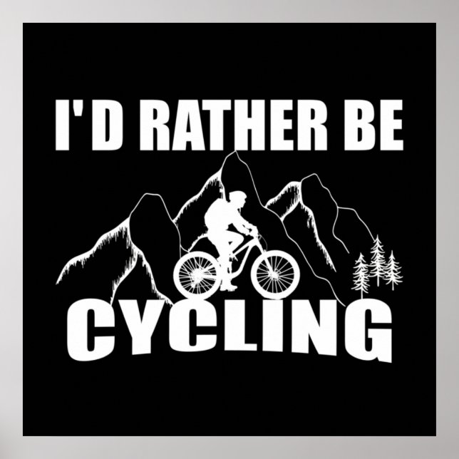 Affiche Humour VTT - Cyclisme Drôle (Devant)