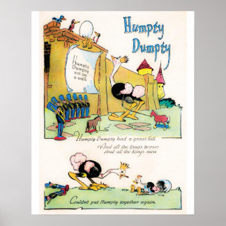 Affiche "Humpty Dumpty" de Nursery Rhyme