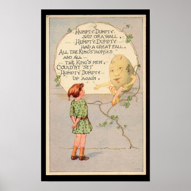 Affiche Humpty Dumpty Nursery Rhyme (Devant)