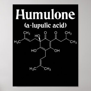 Affiche Humulone Molecule Geeky Beer Brewing Science