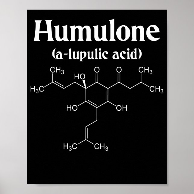Affiche Humulone Molecule Geeky Beer Brewing Science (Devant)