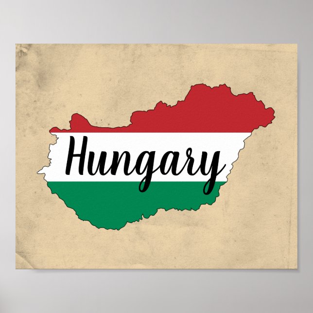 Affiche Hungary Flag Silhouette   (Devant)