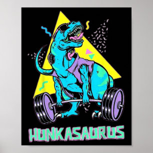 Affiche Hunkasaurus Poids Bodybuilding Gym entraînement