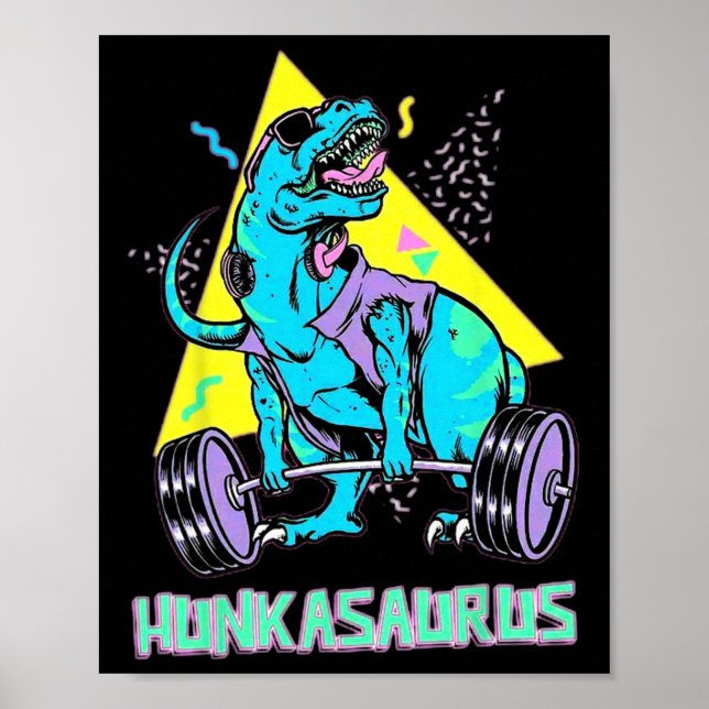 Affiche Hunkasaurus Poids Bodybuilding Gym entraînement (Devant)