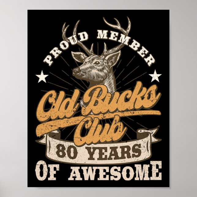 Affiche Hunter 80e Anniversaire Old Bucks Club 80 Ans De A (Devant)