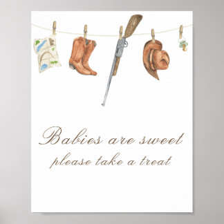Affiche Hunter baby shower - Babies are sweet