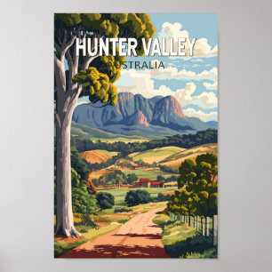 Affiche Hunter Valley Australia Travel Art Vintage