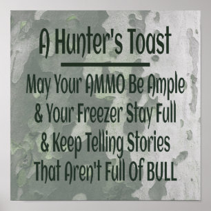 Affiche Hunter's Toast Funny Green Camouflage