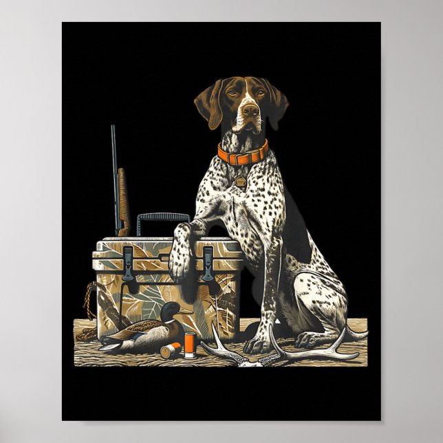 Affiche Hunting Dog Inter Bird Dog Duck Hunter Camo Retrie (Devant)