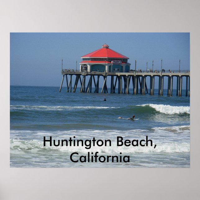 Affiche Huntington Beach, Californie (Devant)