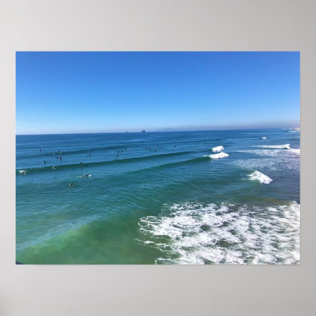 Affiche Huntington Beach, Californie (Devant)