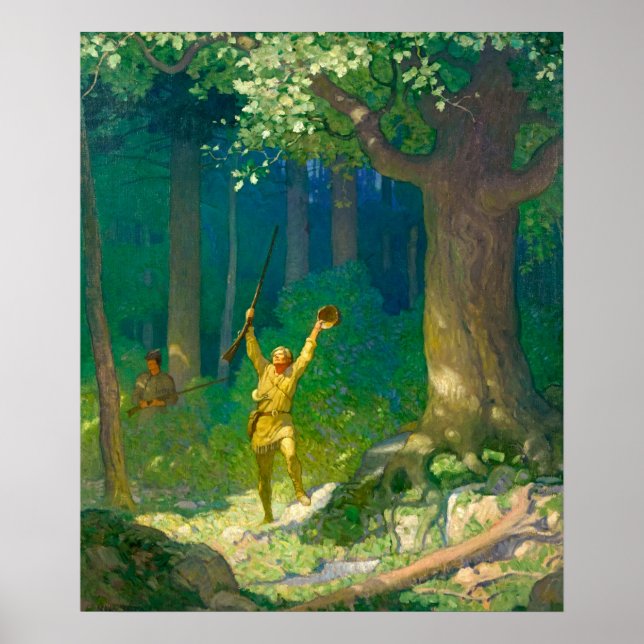 Affiche Huntsman par Newell Convers Wyeth (Devant)