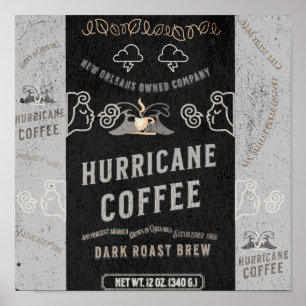 Affiche Hurricane Coffee: A New Orleans Blend    