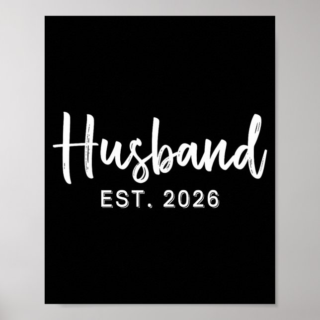 Affiche Husband Est 2026 Hubby Just Married Honeymoon Wedd (Devant)