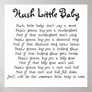 Affiche Hush Little Baby