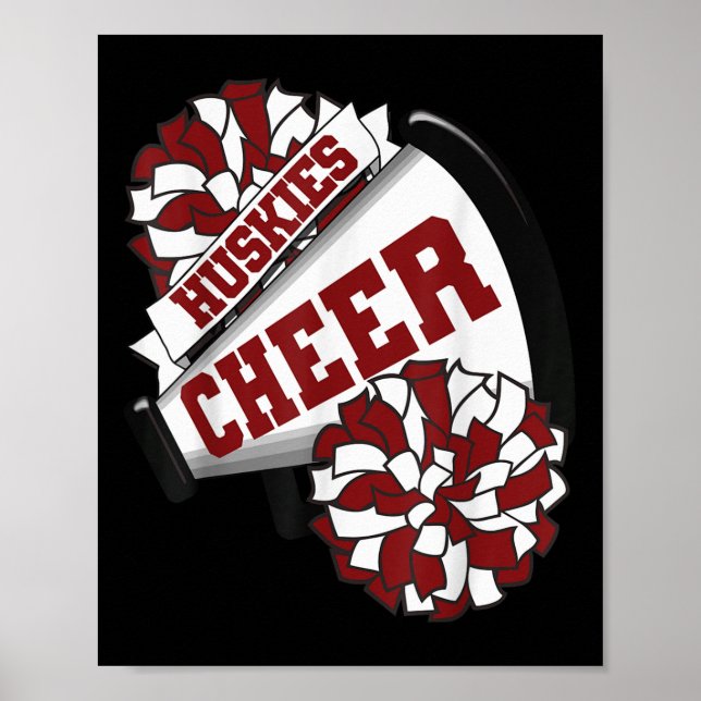 Affiche Huskies Cheer Esprit De Cheerleading De Rentree Sc (Devant)