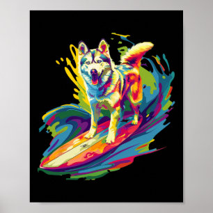 Affiche Husky de surf