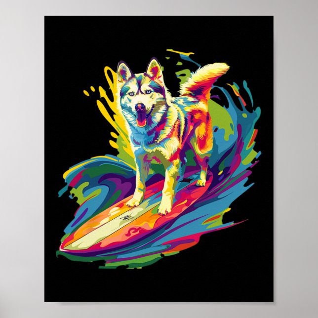 Affiche Husky de surf  (Devant)