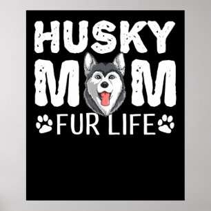 Affiche Husky maman   Funny dog day